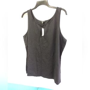 NWT Talbots Women's Black Tank Top Sleeveless Stretch - XL Petite
